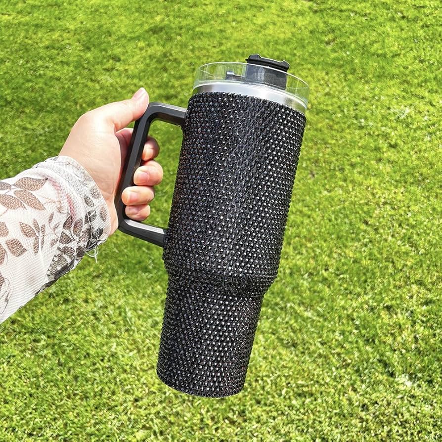 1200ML New Rhinestones Design Tumbler, Shinny Stones Design Travel Mug, Stainless Steel Tumbler For Women, New Design Tumbler With Stainless Steel Straw 1200ML New Rhinestones Design Tumbler, Shinny Stones Design Travel Mug, Stainless Steel Tumbler For Women, New Design Tumbler With Stainless Steel Straw